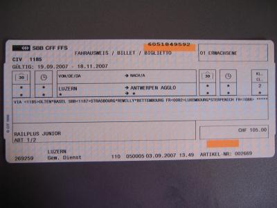 Zugticket