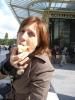 eating... in front of the musee d orsay in paris