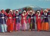 The mountain of Erciyes and the Folk dancer's. Turkey. 