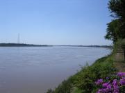 Der Mekong bei Vientiane Grenzfluss zwischen Thailand und Laos
<br />
The Mekong at Vientchian - Border between Thailand and Laos