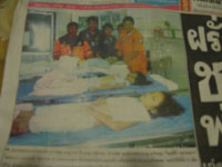 Bilder von Leichen in der Tageszeitung Siangtai Daily