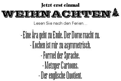 weihnachtsferien