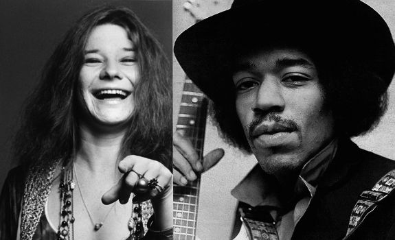 Janis Joplin und Jimi Hendrix