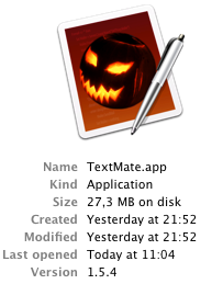 Textmate Halloween Icon