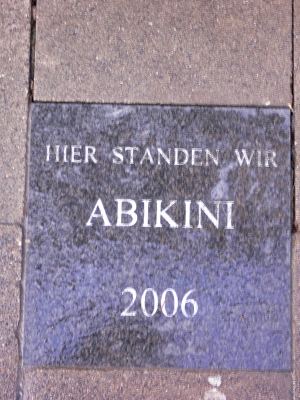Hier standen wir.