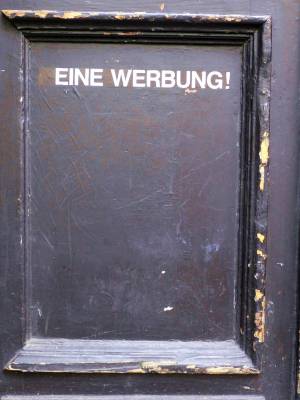 eine Werbung eine Werbung