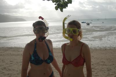 Doch, wir haben es versucht. Osterschnorcheln auf Fraser. Haben aber irgendwie nichts gesehen... auch unter Wasser nicht.