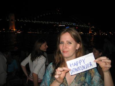 real nighlife in Sydney: view on the Harbour Bridge, Opera Bar, great funky live music, Australian white wine