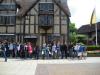 group picture in front of Shakespear's birthplace