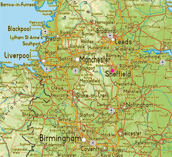 Karte-von-Nord-West-England