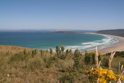 Herrlicher Panoramablick entlang der Suedkueste Neuseelands