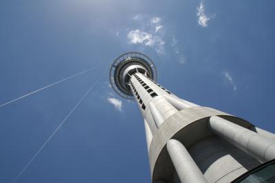 Der Sky Tower in Auckland, das hoechste Gebaeude auf der Suedhalbkugel.