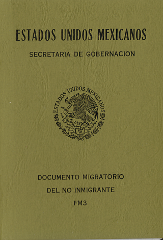 Mexiko Visabüchlein (Deckblatt)