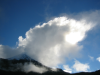 Clouds around Taranaki mountain