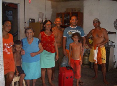 Wilson mit Schwiegereltern und Familie