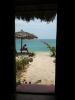 Kilwa Beach von unserem Bett aus :-) 
