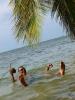 fresh coconut water in caribbean sea