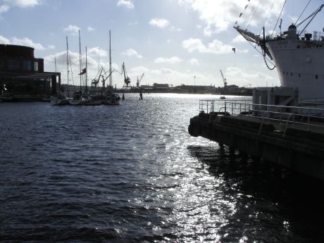 Am Hafen in Goeteborg - Gegenlichtaufnahme