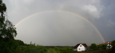 Rainbow over Walkersdorf after a big thunderstorm