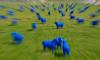 Blaue Schafe auf dem Schlossplatz in Berlin