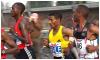 Haile Gebrselassie in der Gruppe der Pacemaker auf Weltrekordkurs