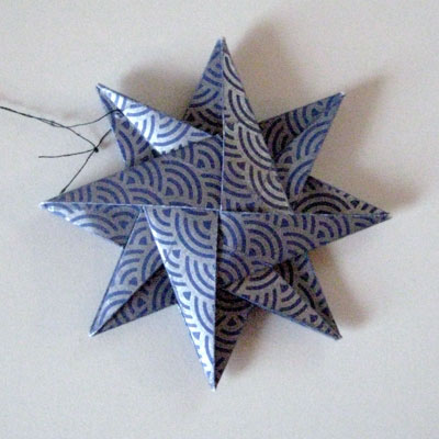 Origami Stern blau